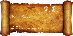 Herr Rita névjegykártya