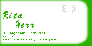 rita herr business card